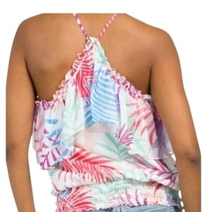 Women's Multicolor Tropical Print Top